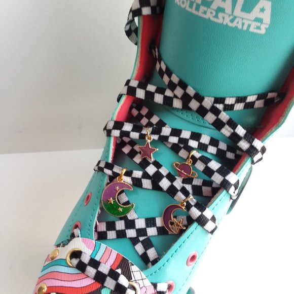 4/$20 Cresent moon shoe charm Rolle Skate moon shoelace charm - Picture 6 of 6